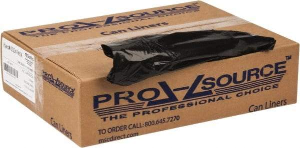 PRO-SOURCE - 1 mil Thick, Heavy-Duty Trash Bags - 43" Wide x 48" High, Black - Exact Tool & Supply