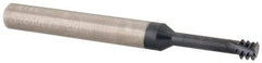 Iscar - 1/4-20 UNC, 0.187" Cutting Diam, 3 Flute, Solid Carbide Helical Flute Thread Mill - Internal/External Thread, 3/4" LOC, 2-1/2" OAL, 1/4" Shank Diam - Exact Tool & Supply