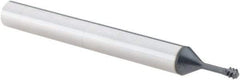 Iscar - #6-32 UNC, 0.1" Cutting Diam, 3 Flute, Solid Carbide Helical Flute Thread Mill - Internal Thread, 2-1/2" OAL, 1/4" Shank Diam - Exact Tool & Supply