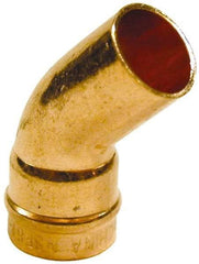 B&K Mueller - 1/2" Copper Pipe 45° Elbow - C x Ftg, Presoldered - Exact Tool & Supply