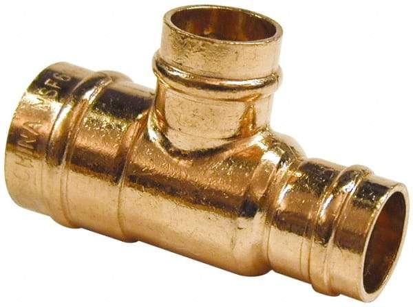 B&K Mueller - 3/4 x 1/2 x 3/4" Copper Pipe Tee - C x C x C, Presoldered - Exact Tool & Supply