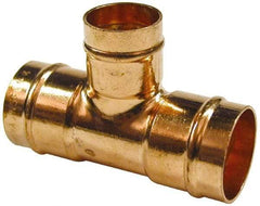 B&K Mueller - 1 x 1 x 3/4" Copper Pipe Tee - C x C x C, Presoldered - Exact Tool & Supply