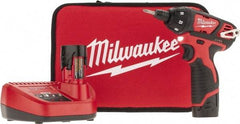 Milwaukee Tool - 12 Volts, Lithium-Ion Battery, Pistol Grip Cordless Screwdriver - 500 RPM, 150 Inch/Lbs. Torque - Exact Tool & Supply