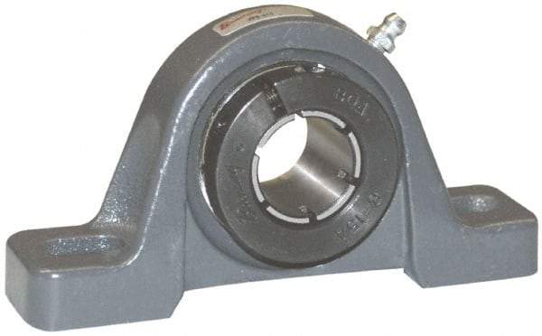 Browning - 2-3/16" ID, 8-13/16" OAL x 4-31/32" OAH Pillow Block - 6,601 Lb Static Cap, 9,752 Lb Dyn Cap, 6-15/16" Btw Mnt Hole Ctrs, 2-1/2" Base-to-Ctr Ht, Cast Iron - Exact Tool & Supply