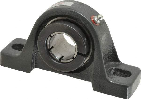 Browning - 1-3/16" ID, 6-3/16" OAL x 3-9/32" OAH Pillow Block Air Handling - 2,567 Lb Static Cap, 4,281 Lb Dyn Cap, 4-5/8" Btw Mnt Hole Ctrs, 1-11/16" Base-to-Ctr Ht, Cast Iron - Exact Tool & Supply