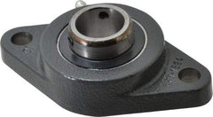Browning - 1" ID, 4-7/8" OAL x 2-3/4" OAH 2-Bolt Flange Air Handling - 1,651 Lb Static Cap, 2,801 Lb Dyn Cap, 3-57/64" Btw Mnt Hole Ctrs, Cast Iron - Exact Tool & Supply