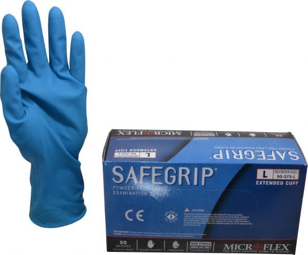 Microflex - Size L, 11 mil, Medical Grade, Powder Free Latex Disposable Gloves - Exact Tool & Supply