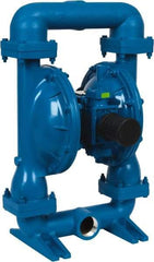 SandPIPER - 2" NPT, Metallic, Air Operated Diaphragm Pump - Buna Diaphragm, Aluminum Housing - Exact Tool & Supply