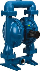 SandPIPER - 2" NPT, Metallic, Air Operated Diaphragm Pump - Santoprene Diaphragm, Aluminum Housing - Exact Tool & Supply