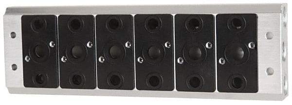 ARO/Ingersoll-Rand - 3/8", 3/8" 6 Station Manifold Stacking Solenoid Valve - For Use with 6 Station - Exact Tool & Supply
