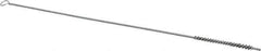 Schaefer Brush - 3" Long x 1/4" Diam Stainless Steel Long Handle Wire Tube Brush - Single Spiral, 15" OAL, 0.005" Wire Diam, 0.13" Shank Diam - Exact Tool & Supply