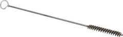 Schaefer Brush - 3" Long x 3/8" Diam Stainless Steel Long Handle Wire Tube Brush - Single Spiral, 27" OAL, 0.005" Wire Diam, 0.145" Shank Diam - Exact Tool & Supply