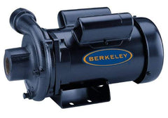 Berkeley - TEFC Motor, 230 Volt, 1 Phase, 2 HP, Cast Iron Straight Pump - 1-1/2 Inch Inlet, 1-1/4 Inch Outlet, 131 Max Head psi, Noryl Impeller - Exact Tool & Supply