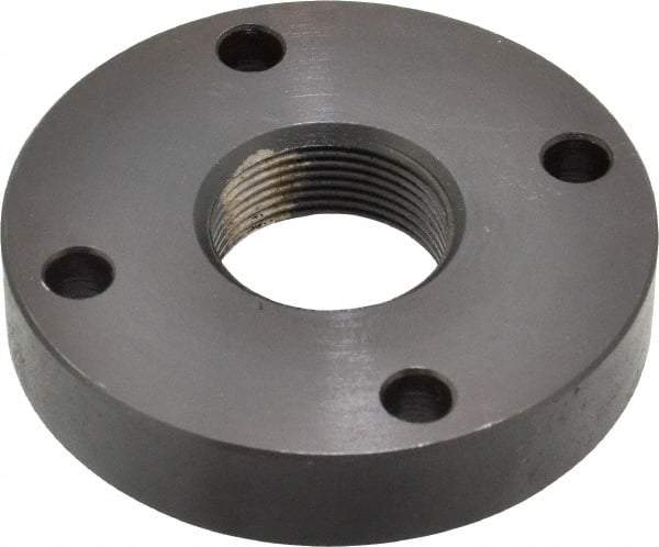 Keystone Threaded Products - 1-18 Int Thread, 3/4" Bar Diam, 2.63" Flange OD x 0.53" Thickness Precision Acme Mounting Flange - 4 Mounting Holes, Black Oxide Finish, Carbon Steel - Exact Tool & Supply