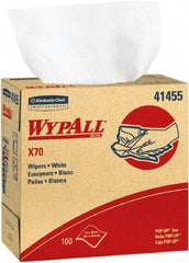 WypAll - X70 Dry Shop Towel/Industrial Wipes - Pop-Up, 16-3/4" x 9" Sheet Size, White - Exact Tool & Supply