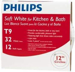 Philips - 32 Watt Fluorescent Tubular 4 Pin Lamp - 3,000°K Color Temp, 1,900 Lumens, T8, 12,000 hr Avg Life - Exact Tool & Supply