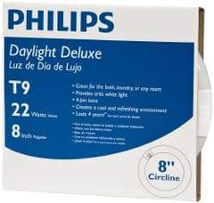Philips - 22 Watt Fluorescent Tubular 4 Pin Lamp - 6,500°K Color Temp, 910 Lumens, T9, 12,000 hr Avg Life - Exact Tool & Supply
