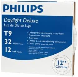 Philips - 32 Watt Fluorescent Tubular 4 Pin Lamp - 6,500°K Color Temp, 1,570 Lumens, T9, 12,000 hr Avg Life - Exact Tool & Supply