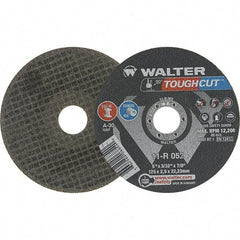 WALTER Surface Technologies - 5" Cutoff Wheel - 3/32" Thick, 7/8" Arbor, Use with Angle Grinders - Exact Tool & Supply