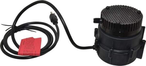 Little Giant Pumps - 1/50 HP, 4.4 psi, Nylon Miniature Submersible Pump - 1/4 Inch Outlet, 6 Ft. Long Power Cord, 1.1 Amp - Exact Tool & Supply