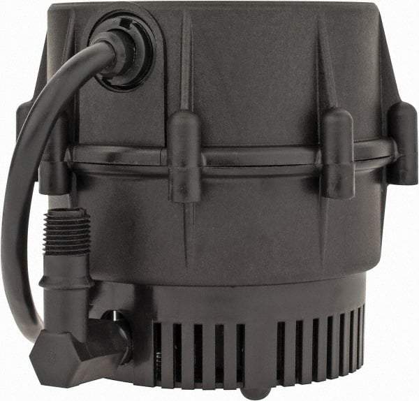 Little Giant Pumps - 1/40 HP, 5.3 psi, Nylon Miniature Submersible Pump - 1/4 Inch Outlet, 6 Ft. Long Power Cord, 1.7 Amp - Exact Tool & Supply