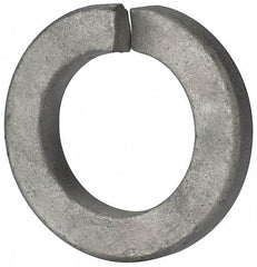 Value Collection - 1", 1.023" ID, 1/4" Thick Split Lock Washer - Grade 2 Spring Steel, Hot Dipped Galvanized Finish, 1.023" Min ID, 1.044" Max ID, 1.667" Max OD - Exact Tool & Supply