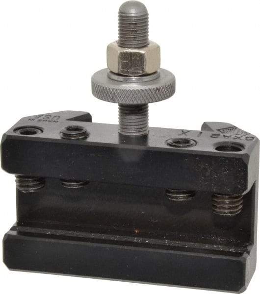Aloris - Series BXA, #2X Boring, Turning & Facing Tool Post Holder - 10 to 15" Lathe Swing, 1-3/4" OAH, 3/4" Max Tool Cutting Size, 1-3/16" Centerline Height - Exact Tool & Supply