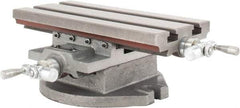 Phase II - 5-1/2" Table Width x 12 Table Length, 5" Cross Travel x 8" Longitudinal Travel, Slide Machining Table - 4-1/2" Overall Height, 9" Base Length x 8" Base Width - Exact Tool & Supply