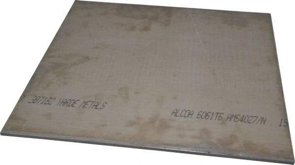 Value Collection - 0.19 Inch Thick x 12 Inch Wide x 12 Inch Long, Aluminum Sheet - Alloy 6061-T6 - Exact Tool & Supply