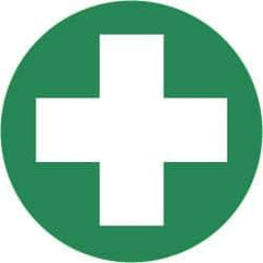 NMC - Hard Hat Label - White on Green, 2" Thick, For Accident Prevention - Exact Tool & Supply