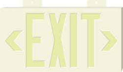 NMC - Exit, Plastic Exit Sign - 15-1/4" Wide x 8-1/4" High, Glow-in-the-Dark - Exact Tool & Supply