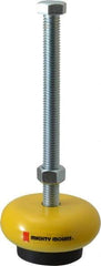 Gibraltar - 500 Lb Capacity, 1/2-13 Thread, Zinc Stud, Machine Socket Mount Leveling Mount - 6" Stud Length, 3" Base Diam, Elastomer Pad - Exact Tool & Supply