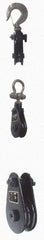 Value Collection - 8, 800 Lbs. Load Limit, Side Release Snatch Block - Single Sheave, 4-1/2 Inch Outside Diameter, Wire Rope, 3/8 Inch Diameter, Steel - Exact Tool & Supply