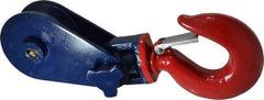 Value Collection - 8, 800 Lbs. Load Limit, Side Release Snatch Block - Single Sheave, 4-1/2 Inch Outside Diameter, Wire Rope, 3/8 Inch Diameter, Steel - Exact Tool & Supply