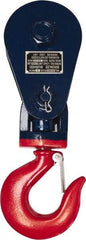 Value Collection - 17, 600 Lbs. Load Limit, Side Release Snatch Block - Single Sheave, 6 Inch Outside Diameter, Wire Rope, 5/8 Inch Diameter, Steel - Exact Tool & Supply