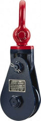 Value Collection - 17, 600 Lbs. Load Limit, Side Release Snatch Block - Single Sheave, 6 Inch Outside Diameter, Wire Rope, 5/8 Inch Diameter, Steel - Exact Tool & Supply