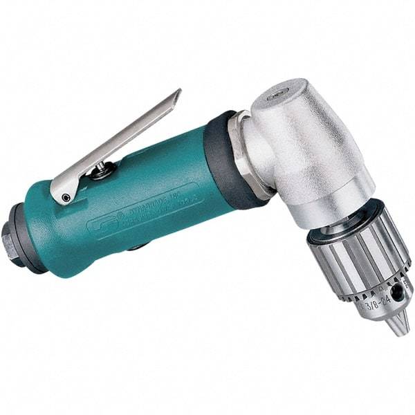 Dynabrade - 1/4" Keyed Chuck - Right Angle Handle, 12,000 RPM, 0.4 hp, 90 psi - Exact Tool & Supply
