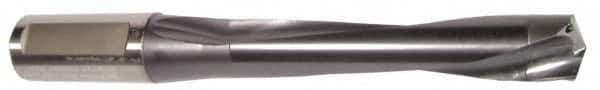 Sumitomo - 41/64" 140° Solid Carbide Jobber Drill - TiAlN Finish, Right Hand Cut, Spiral Flute, Round with Flats Shank, 6-17/32" OAL, V-Point Point - Exact Tool & Supply