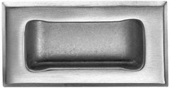Made in USA - 4.75" Overall Width x 2.44" Overall Height, 0.62" Recess Depth, Zinc Recessed Pull - Steel, 1.56" Recess Height, 3.45" Recess Width, 4" Center to Center - Exact Tool & Supply