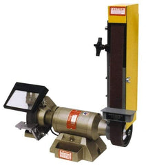 Kalamazoo - 48 Inch Long x 2 Inch Wide Belt, 7 Inch Diameter, Horizontal and Vertical Combination Sanding Machine - 3,450 Ft./min Belt Speed, 1/2 HP, Single Phase, 5/8" Arbor - Exact Tool & Supply