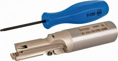 Iscar - 0.524 to 0.551" Diam, 1.2" Max Depth, 3/4" Shank Diam, 3.98" OAL, Replaceable Tip Drill - AOMT, IDI-SG, IDI-SK Insert, DCT Toolholder, Series ChamDrill - Exact Tool & Supply
