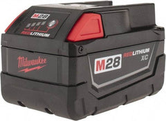 Milwaukee Tool - 28 Volt Lithium-Ion Power Tool Battery - 3 Ahr Capacity, 1 hr Charge Time, Series M28 - Exact Tool & Supply