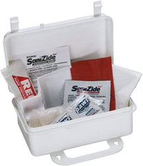 Medique - 10 Piece, 1 Person, Body Fluid Clean-Up First Aid Kit - 3-1/2" Wide x 2" Deep x 5" High, Plastic Case - Exact Tool & Supply