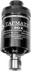 Tapmatic - Model 30X, No. 0 Min Tap Capacity, 1/4 Inch Max Mild Steel Tap Capacity, 5/8-16 Mount Tapping Head - 21600 (J116), 21700 (J117) Compatible, Includes Tap Clamping Wrenches, for Manual Machines - Exact Tool & Supply