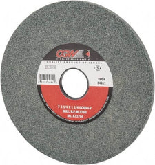 Camel Grinding Wheels - 7" Diam x 1-1/4" Hole x 1/4" Thick, I Hardness, 60 Grit Surface Grinding Wheel - Silicon Carbide, Type 1, Medium Grade, 3,760 Max RPM, Vitrified Bond, No Recess - Exact Tool & Supply