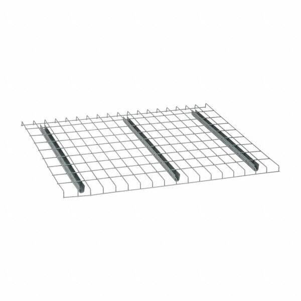 Nashville Wire - 46" Wide, 1-1/2" High, Open Shelving Welded Wire Decking - Steel, 36" Deep, Use with Pallet Racks - Exact Tool & Supply