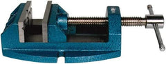Wilton - 4" Jaw Opening Capacity x 2-1/8" Throat Depth, Horizontal Drill Press Vise - 4" Wide x 2-1/8" High Jaw, Stationary Base, Standard Speed, 10-1/4" OAL x 3.4" Overall Height, Cast Iron - Exact Tool & Supply