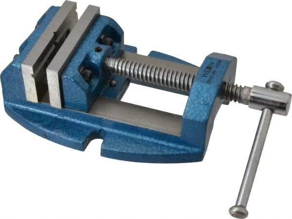 Wilton - 2-3/4" Jaw Opening Capacity x 1-7/8" Throat Depth, Horizontal Drill Press Vise - 3" Wide x 1-7/8" High Jaw, Stationary Base, Standard Speed, 8-1/2" OAL x 3.2" Overall Height, Cast Iron - Exact Tool & Supply