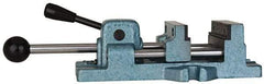 Wilton - 8-3/16" Jaw Opening Capacity x 2" Throat Depth, Horizontal Drill Press Vise - 8" Wide x 2" High Jaw, Stationary Base, Standard Speed, 21.1" OAL x 7.2" Overall Height, Cast Iron - Exact Tool & Supply