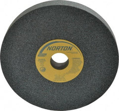 Norton - 8" Diam x 1-1/4" Hole x 1" Thick, J Hardness, 60 Grit Surface Grinding Wheel - Silicon Carbide, Type 1, Medium Grade, 3,600 Max RPM, Vitrified Bond, No Recess - Exact Tool & Supply